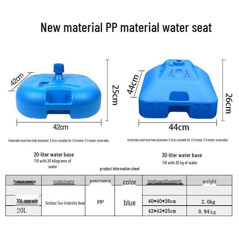 Large Outdoor Umbrella Base for Beach with Water Injection Feature
