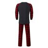 Christmas Man  Letter Plaid Print Top Blouse+Pants Family Clothes Pajamas