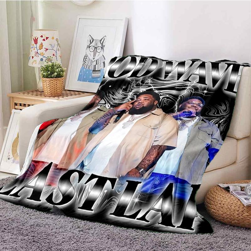 HOT Rod Wave 3D Print Rapper Star Soft Plush Blanket,Flannel Throw Blanket for Living Room Bedroom Picnic Bed Sofa Cover