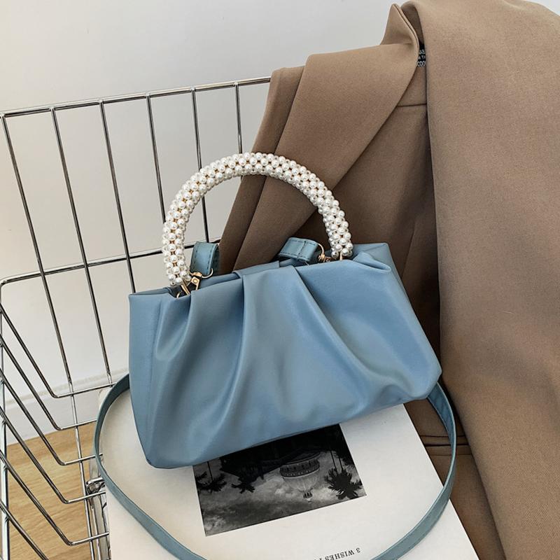 Fashi Pearl Handle Women Dinner Clutch Purse Handbags Luxury Design Ladies Square Shoulder Bags Female Small Messenger Bag