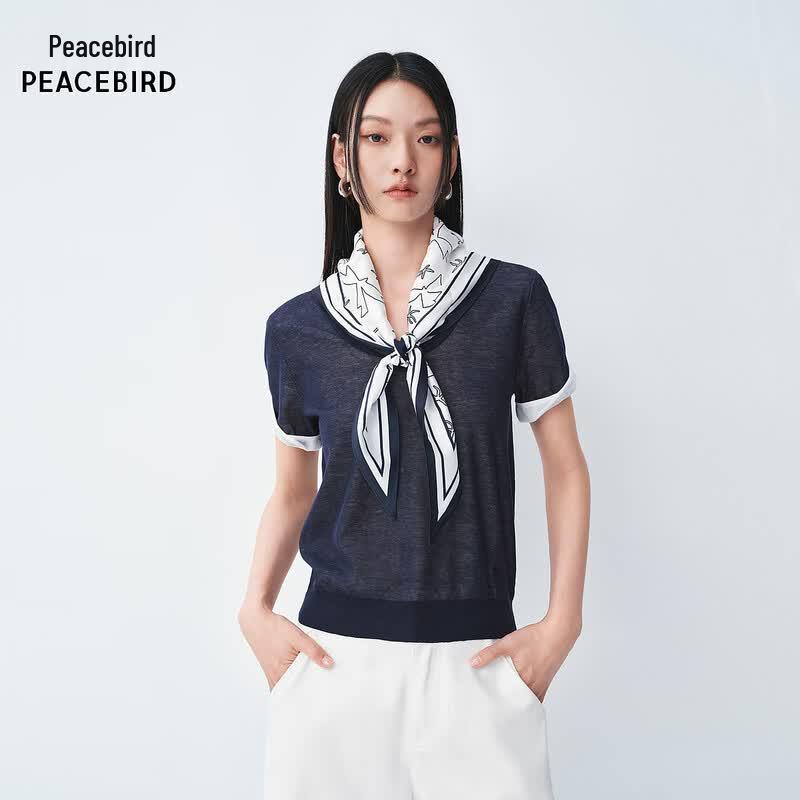 Peacebird Collaboration Series Knit Pullover A1EEG213G