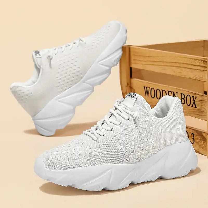 Fashion Appearance Increases Thick Heeled Women's Yellow Sneakers Casual Novelty Shoes Zapatiilas Sports Idea Pretty Idea Nice