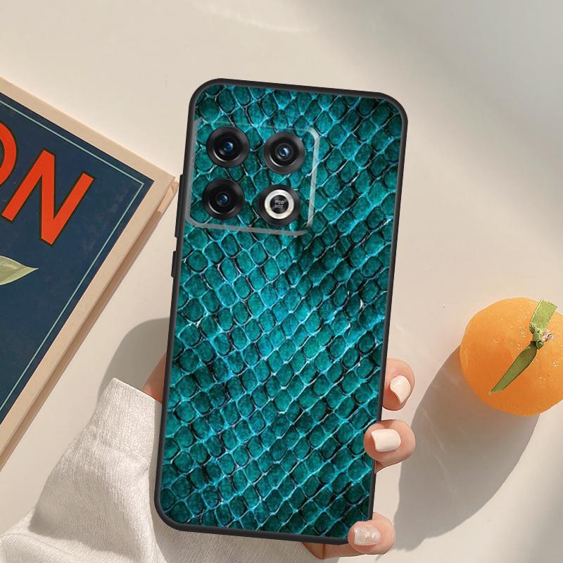 Snake Skin Case For OnePlus 12R 13R 13T 10R 15 13 12 11 10T 8T Nord CE 4 3 2 Lite N20 N30 Nord 5 Cover