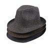 Hemming Wide Brim Breathable Holes Folding Jazz Hat Mid-aged Men Outdoor Sun Hat Fashion Accessories