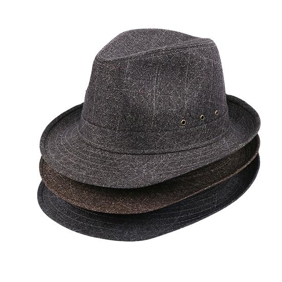 Hemming Wide Brim Breathable Holes Folding Jazz Hat Mid-aged Men Outdoor Sun Hat Fashion Accessories