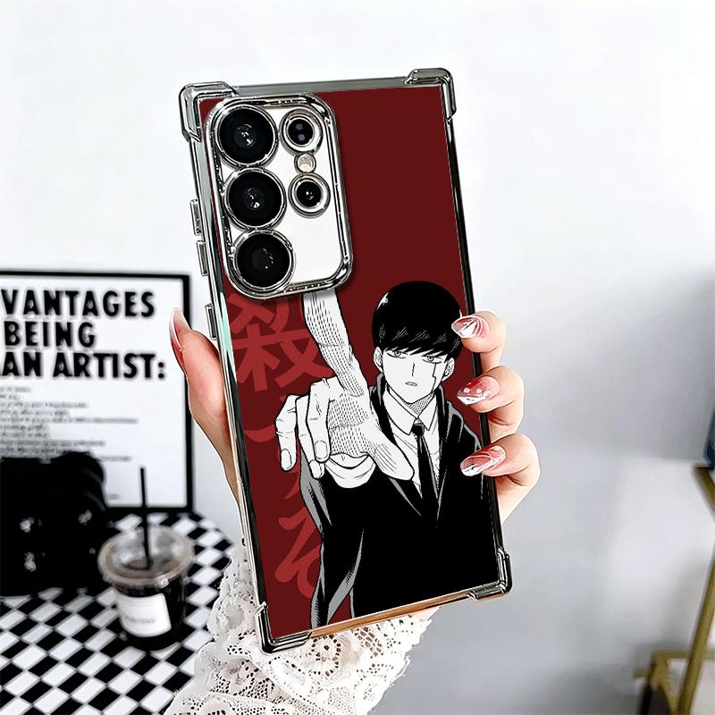 Mashle Magic And Muscles Anime Plating Phone Case For Samsung Galaxy S24 S25 FE S26 Edge S23 Ultra S22 S21 Plus S20 Anti-Fall Ai