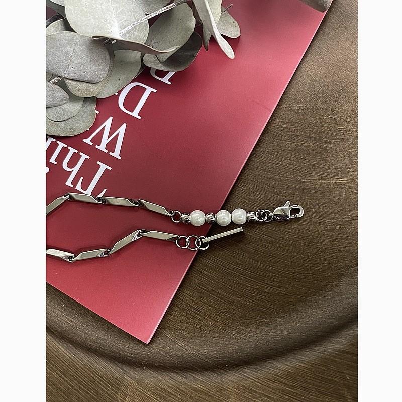 Minimalist Geometric Stainless Steel Bead Bracelet For Men Women Summer
