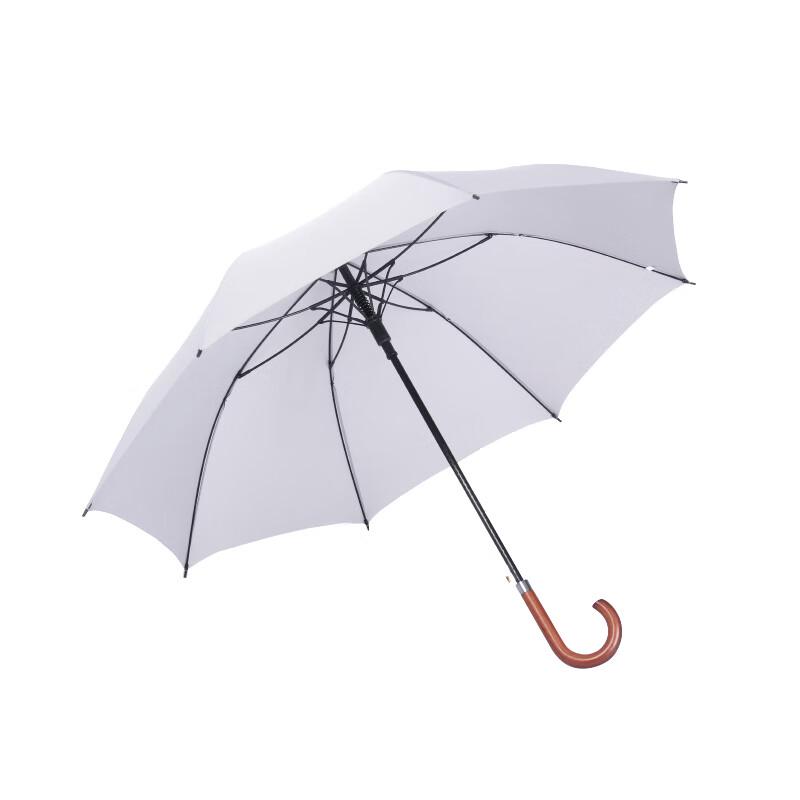 Tri-polar Large Semi-Automatic 8-Rib Wooden Handle Umbrella
