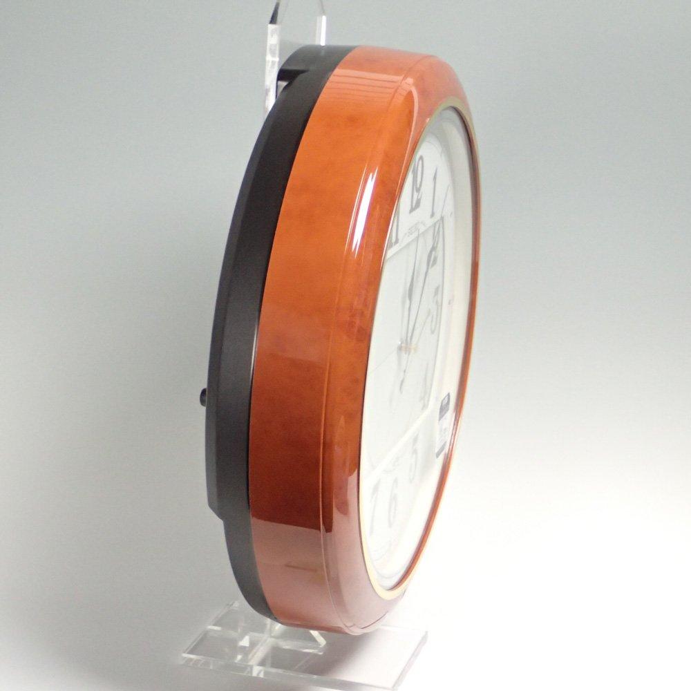 Seiko Clock Wall Clock Karakuri Clock Radio Clock Analog Karakuri 6 Songs Melody Brown Marble Pattern RE559H