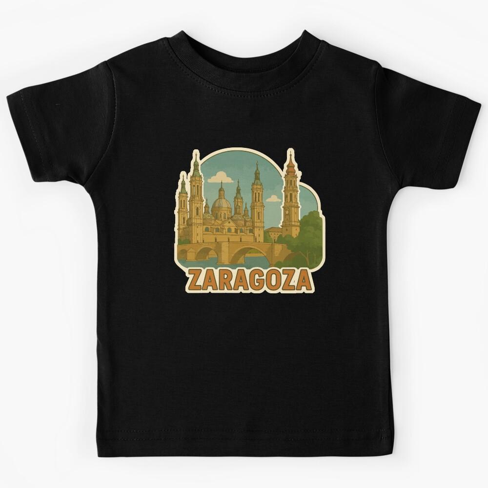 Zaragoza Travel Souvenir Sticker Kids T-Shirt 160