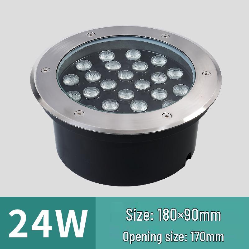 Low Voltage 12V-24V Outdoor LED In-Ground Light: Waterproof, Stainless Steel for Parks and Courtyards