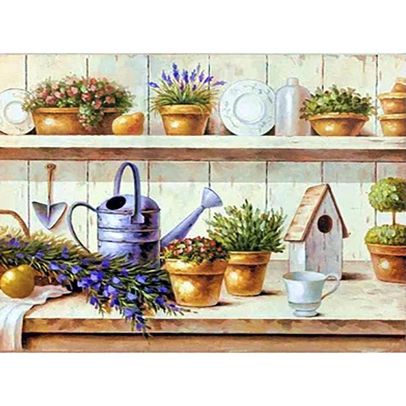 5D Full Round Drill Round Diamond Painting House Diamond Mosaic Kits Handmade Hobby Rhinestones Art Landscape Wall Decoration