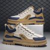 British Retro Microfiber Leather Casual Driving Shoes Classic High-top Skateboard Shoes Leather Shoes