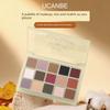 Ucanbe 15-Color Eyeshadow Palette Modern Futuristic Colorful Olive Green Gold Hong Kong Style Retro Daily Commute Light Makeup