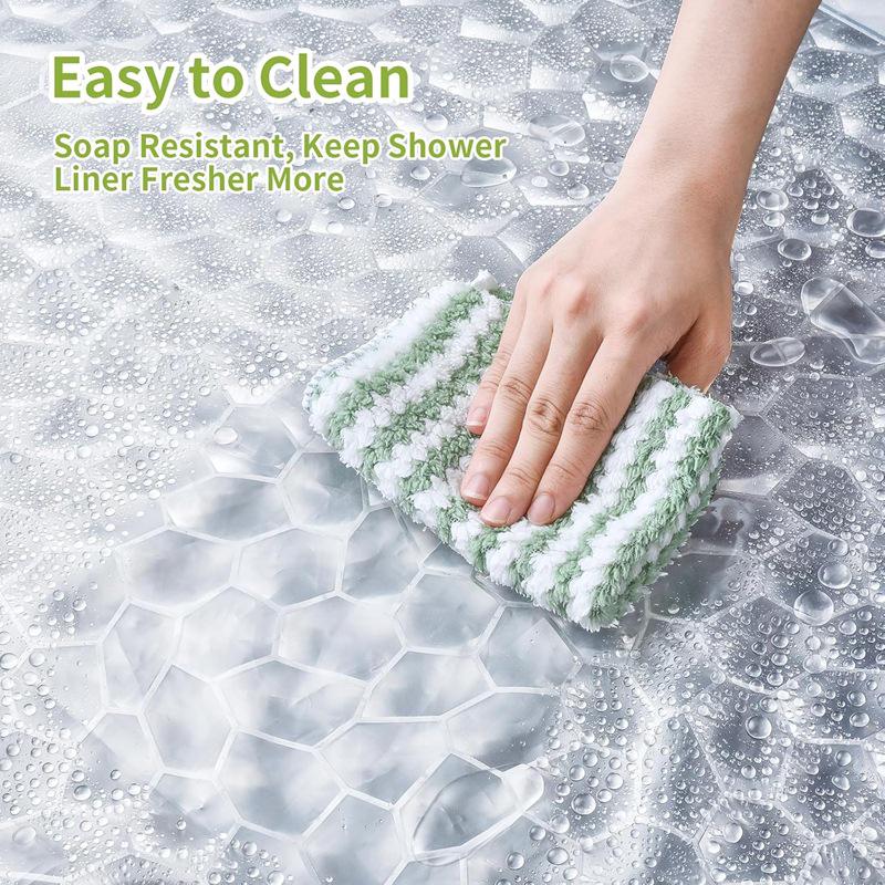 PEVA Waterproof Shower Curtain - Thickened, No-Punch, Simple Partition for Bathroom or Dormitory