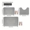 3 Pieces/ Ultra-absorbent Bath Mat, Anti-slip Bathroom Rug, Ultra-soft and Comfortable Premium Bath Towel, Bathroom Decoration, Home Decor Rug