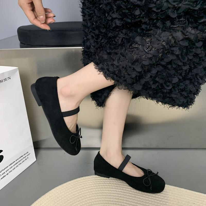 New Style Elegant Shoes Woman Flats Shallow Mouth Bow-Knot Soft Casual Female Sneakers Square Toe Dress Ballerinas Butterfly