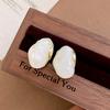 High-End Retro Resin Marbled Geometric Stud Earrings: Unique and Fashionable Accessories