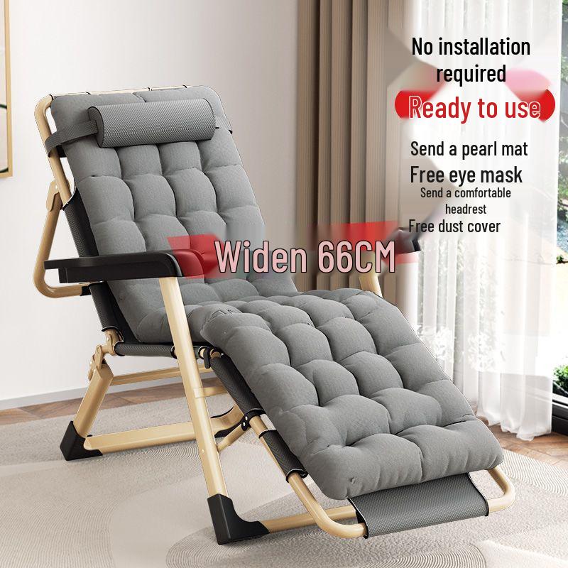 Portable Folding Lounge Chair Bed for Office, Naps, Camping, and Relaxation