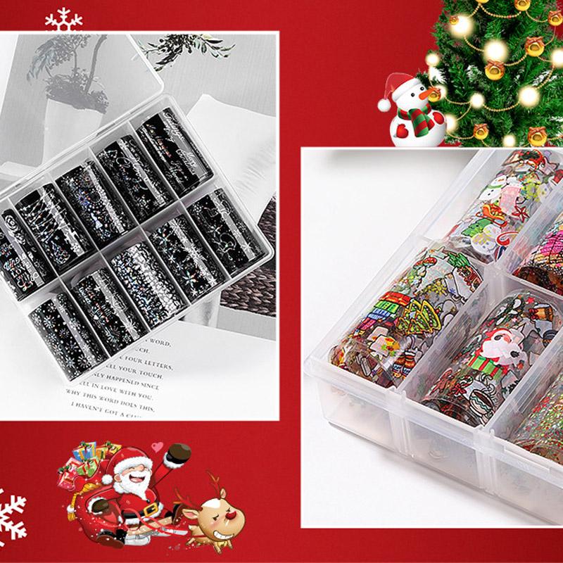 Nail Art Christmas Halloween Starry Stars Sticker Transfer Paper Snowflake Sticker Laser Transfer Paper Nail Art Accessories