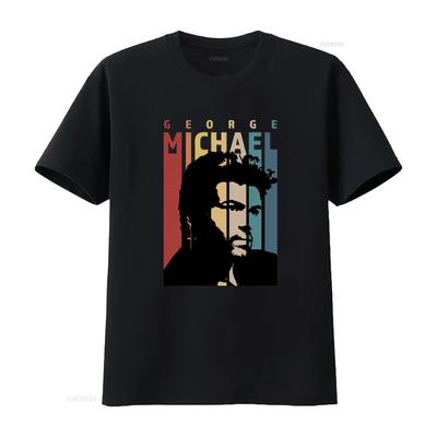 George Michael Retro Vintage T Shirt Music Perfect For You And Your Friends Vintage Washed Casual Stylish Streetwear Homme