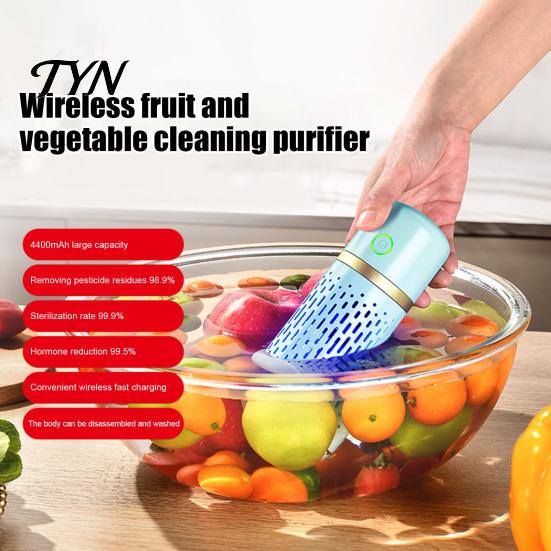 Produce Washing Device Portable Fruit Vegetable Cleaner, Cordless Food Purifier for Meat Automatic And Seafood, IPX7 Waterproof Home Kitchen