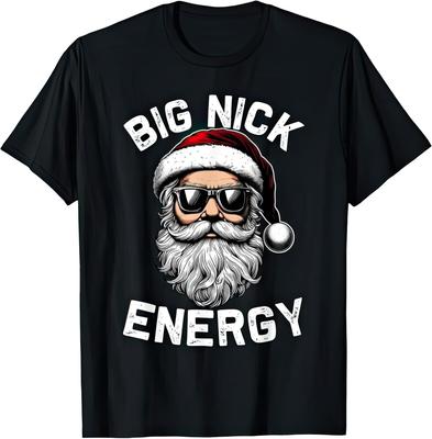 Big Nick Energy Santa Claus Christmas Kids Womens Mens T Shirt