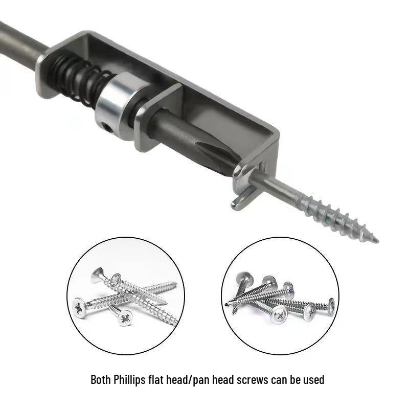 Spring-Loaded Anti-Drop Screwdriver Bit: Secure Positioning for Electric Drills