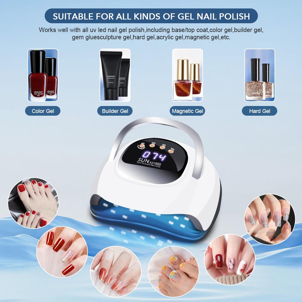 Professional UV LED Nail Lamp for Nails Gel Polish Foot Curing Lamps Large Touch Screen UV Nail Dryer Light with 72 LEDs