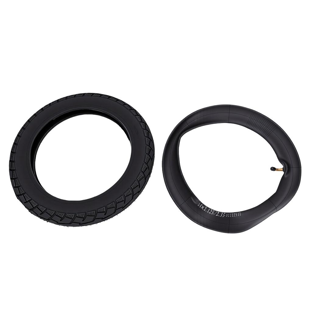 Conjunto de Pneu e Câmara de Ar 14 X 2.125 57 254 Pesado Pneu de Reposição para Patinete Elétrico de 14 Polegadas Bicicleta Elétrica com