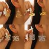2026 Cross-border Digital Drop Earrings for New Year - 'HAPPY NEW YEAR' Fashion Star Earrings for Women