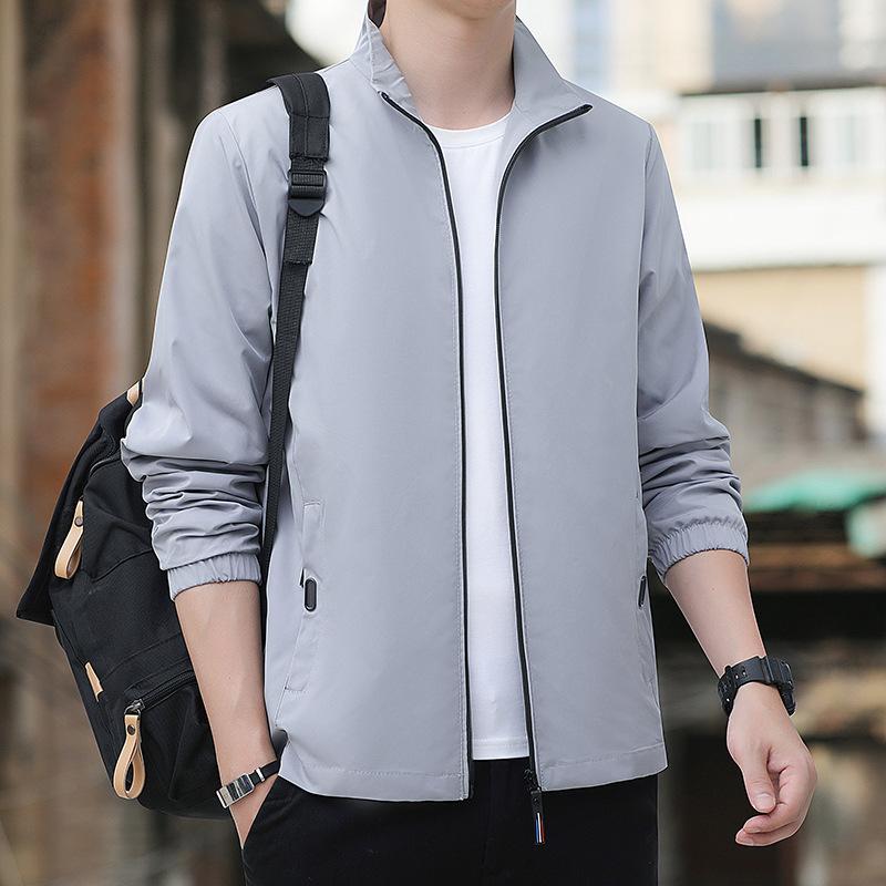 Neue Herrenjacke Top Große Größe Herren Freizeit Stehkragenjacke Modejacke