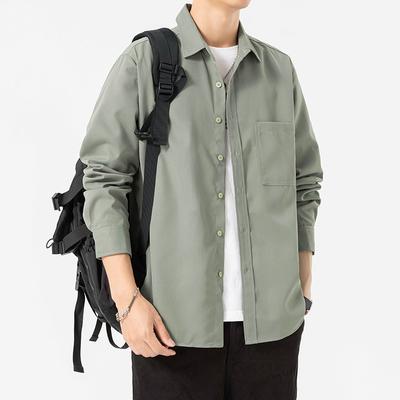Streaming Long-sleeved Shirts for Men's Trendy Brand Loose Casual Shirts for Workwear Boys' Jackets