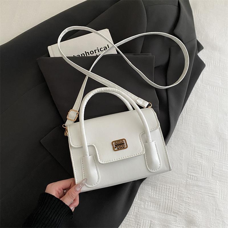 Fashion messenger bag women's bag new autumn niche small bag single shoulder handbag solid color small square bag