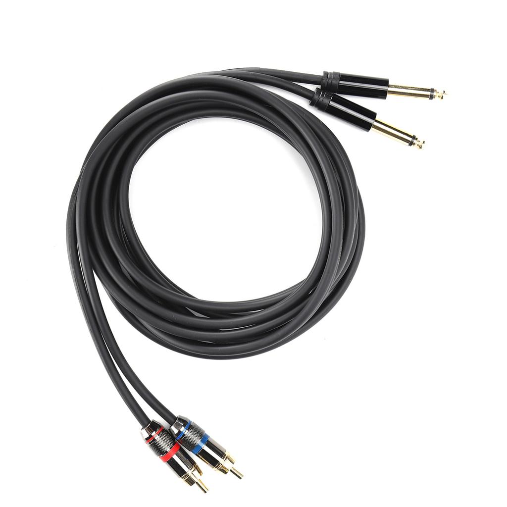 JORINDO Dual 6.35mm Male to Double RCA Male Cable o Distributor Connection CableJD6094‑3m
