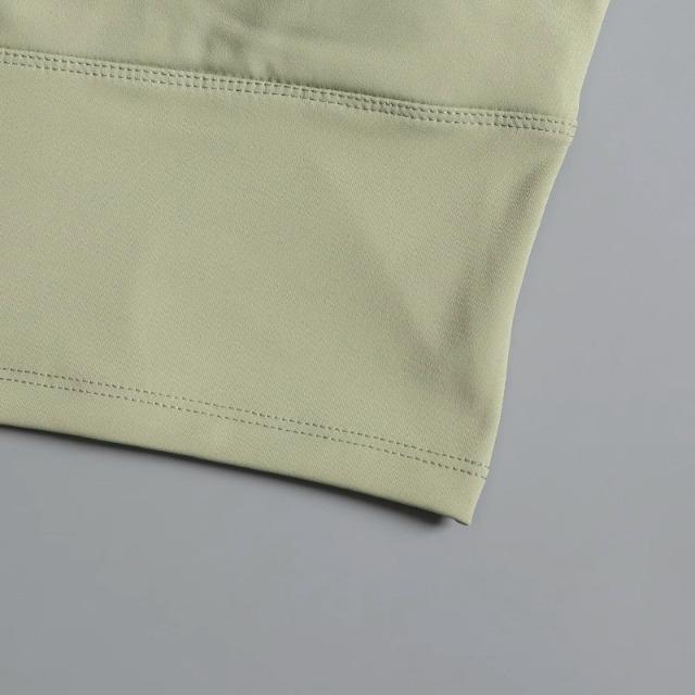 Damen High-Impact Colorblock Stoßfester Yoga Lauf-BH mit Stilvollem Rücken