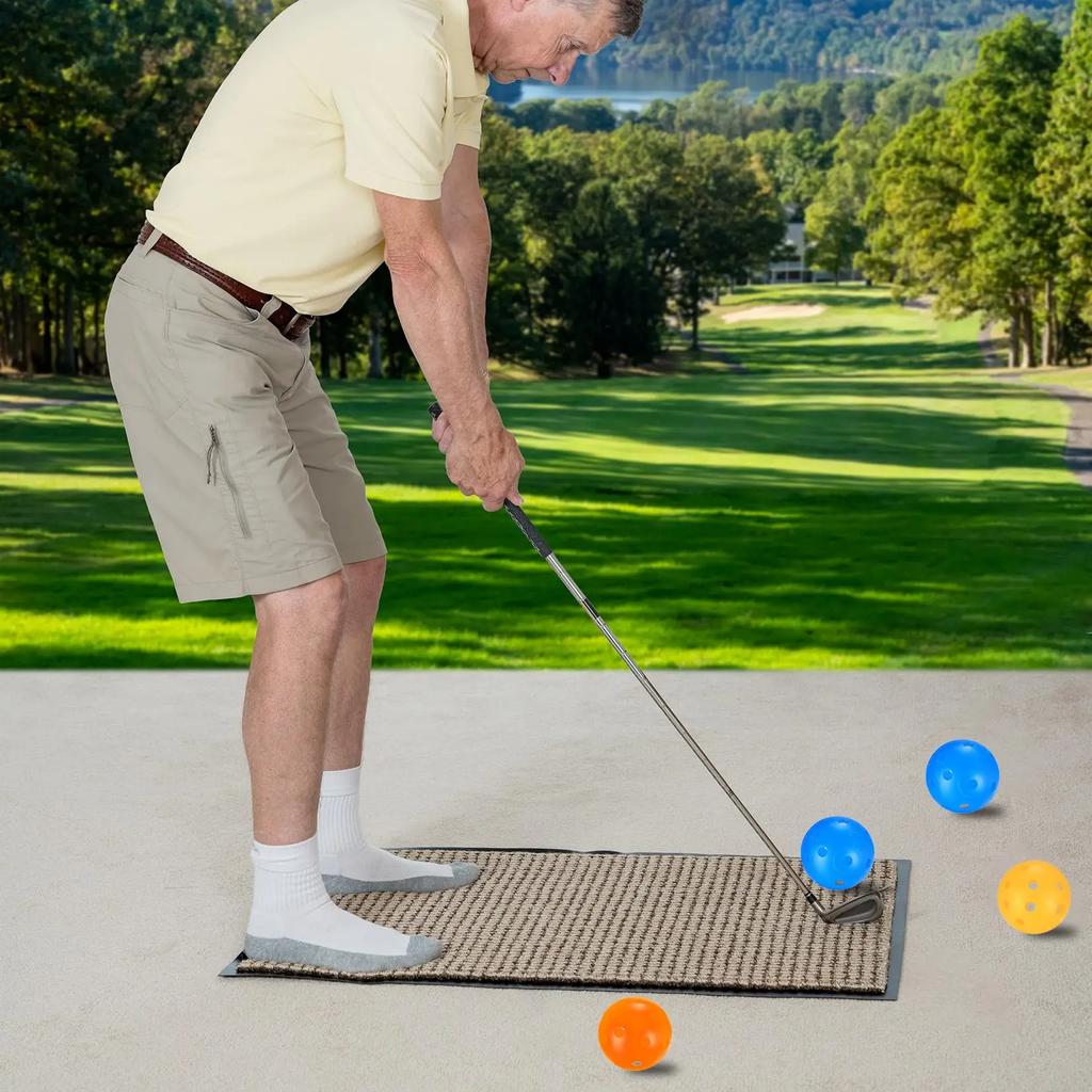 28 Pcs Air Flow Hollow Golf Balls 42mm Plastic Exercise Balls for Swing Practice Driving Range Home Outdoor Games Suitable