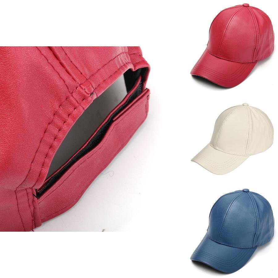 Premium Quality Unisex Women Soft Faux Leather Baseball Cap For Biker Outdoor Use