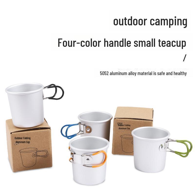 

Aluminum Folding Cup for Camping, Travel, and Outdoor Activities Green handle