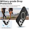 For iPhone 16 Pro Case Compatible with MagSafe TPU+PET Phone Cover with Rhinestone Decor Lens Frame