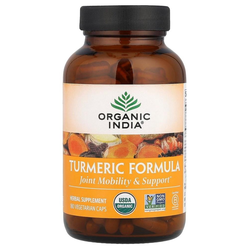 Organic India Turmeric Curcumin 180 Veggie Capsules X 1 Bottle (180 Pcs)