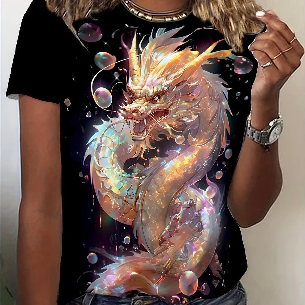 Cute Animal Chicken Cartoon 3D Print Women's T-Shirts Casual Short Sleeve T Shirt O-Neck Tees Harajuku Y2K Tops Female Clothing