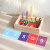 Wooden Educational Bead Clipper Toy Toddlers Fine Motor Color Development Skills