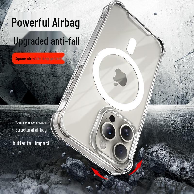 ESCASE Magsafe Clear Silicone Case for iPhone 15 Series