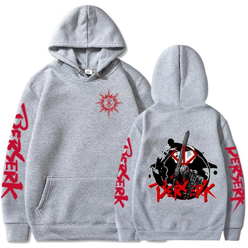 

Худи Берсерк Гутс Осень Зима Модный Дизайн Мужской Женский Свитшот Флис Оверсайз Парный Повседневный Уличный Стиль Толстовки 3XL