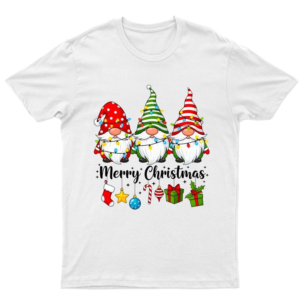 Merry Christmas Gnomes Holiday TShirt Unisex Gift Retro Funny Unisexs Vintage