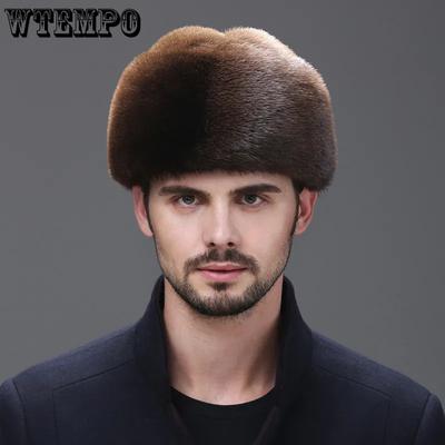 Men's Autumn Winter Windproof Cold-proof Warm Bomber Hats Outdoor Faux Fur Solid Color Soft Plush Cycling Hats