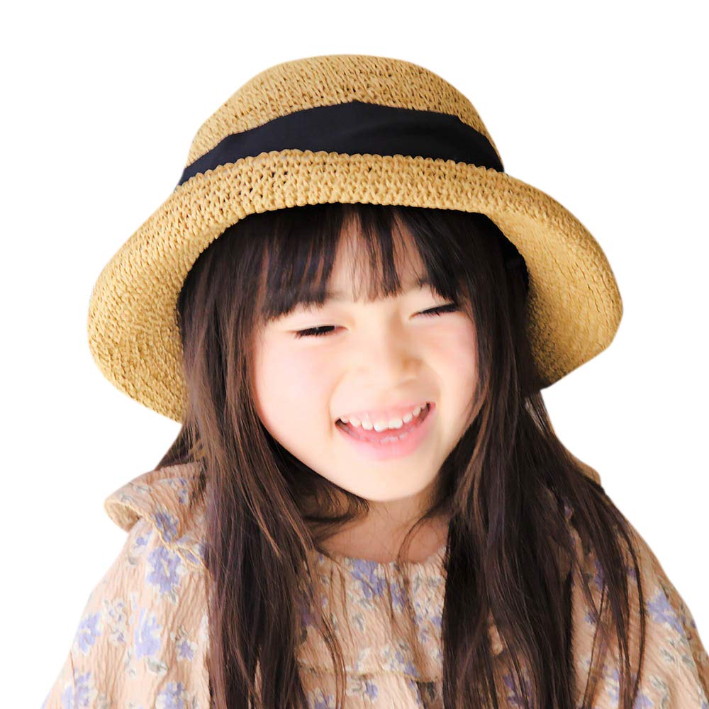 ICHIYON PLUS Straw Hat for Girls Camel (14+), khat0066-ca-54,