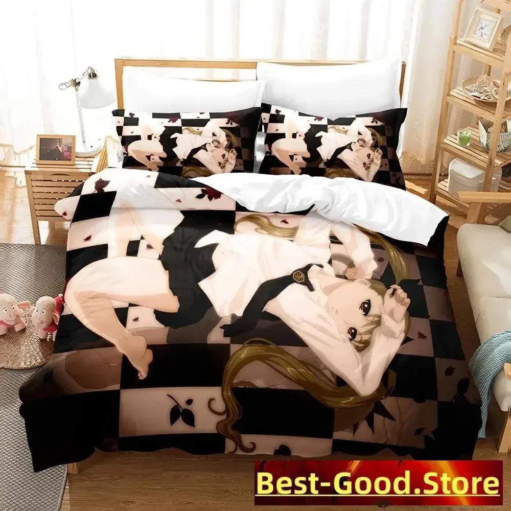 

Comforter Kawaii Dance In The Vampire Bund Bedding Set Single Twin Full Queen King Size Bed Set Adult Kid Bedroom s Anime Comforter (quilt)-EU Single(135*200cm)3pcs