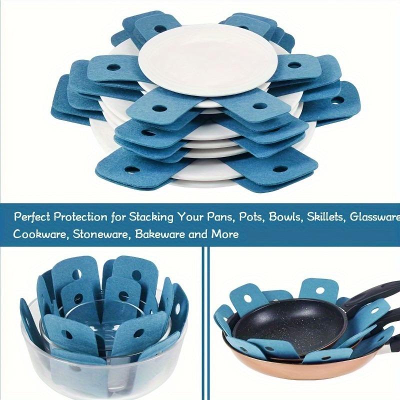 12pcs, Pot And Pan Protectors, 4 Different Sizes Cookware Protector Pot Dividers, Stacking Separators Pads, For Protecting And S